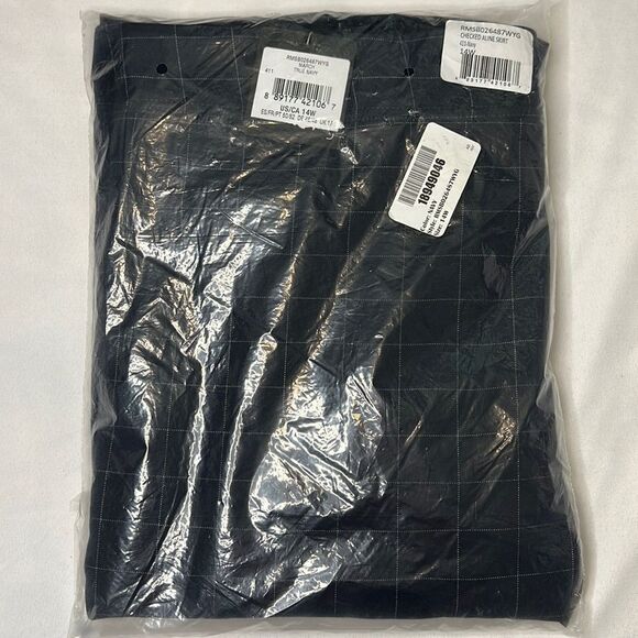 Rachel Roy Collection True Navy Checked Skirt Size 14W - Picture 3 of 6